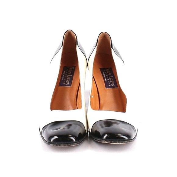 Ralph Lauren Collection Black White Pumps VTG - Picture 2 of 2